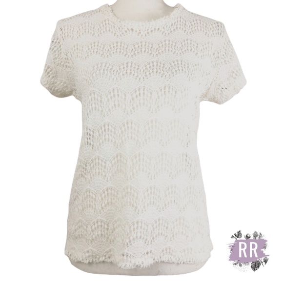 NSF Tops - NSF Annette Cream Lace Tee Top